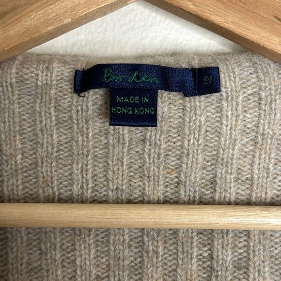 Boden ladies 100% lambswool open cardigan long sleeve size 12 - Picture 5 of 11